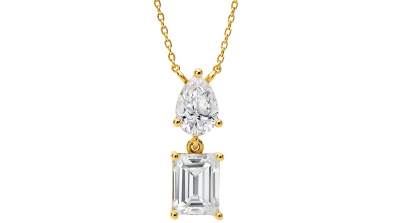 LG - 14K 0.97CT D-PENDANT WITH CHAIN LDS EME/PER P:0.23,E:0.74 CERTIFIED